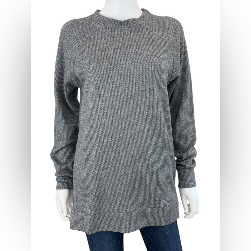 Bobi NWT Gray Zip Side Knit Top Size XS L0741